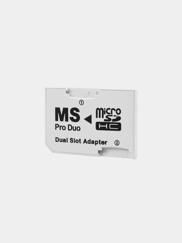 Адаптер переходник MicroSD, для двух карт памяти для Memory Stick Pro Duo PSP