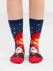 Синий носки новогодние