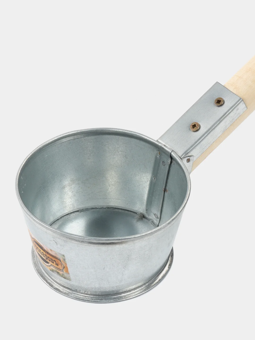 Ковш для бани из оцинкованной стали, 0.35 л, 60 см, с деревянной ручкой