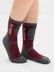Бордовый термоноски женские Аляска, носки теплые, шерстяные