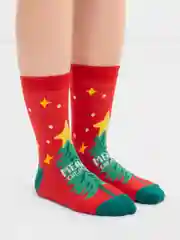 Вишнёвый носки новогодние