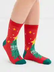 Вишнёвый носки новогодние