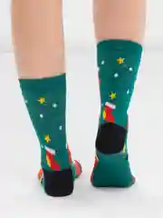 Зеленый носки новогодние