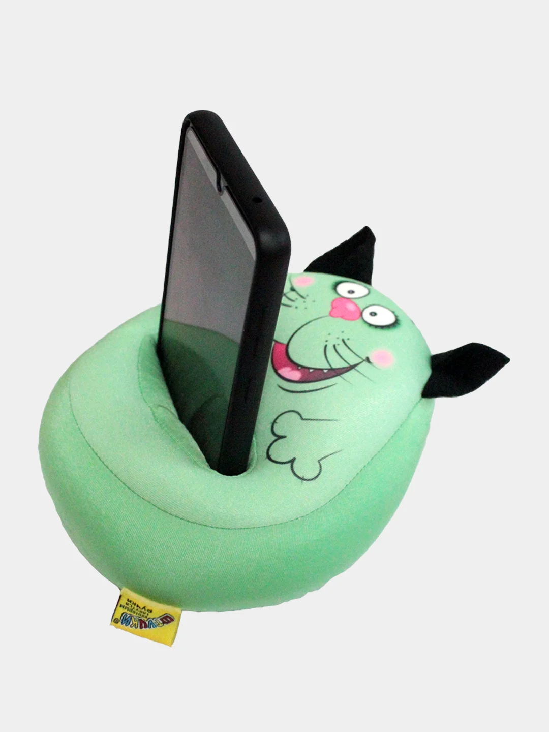 Зеленый подставка под телефон-игрушка антистресс Котик/ Штучки, к которым тянутся ручки