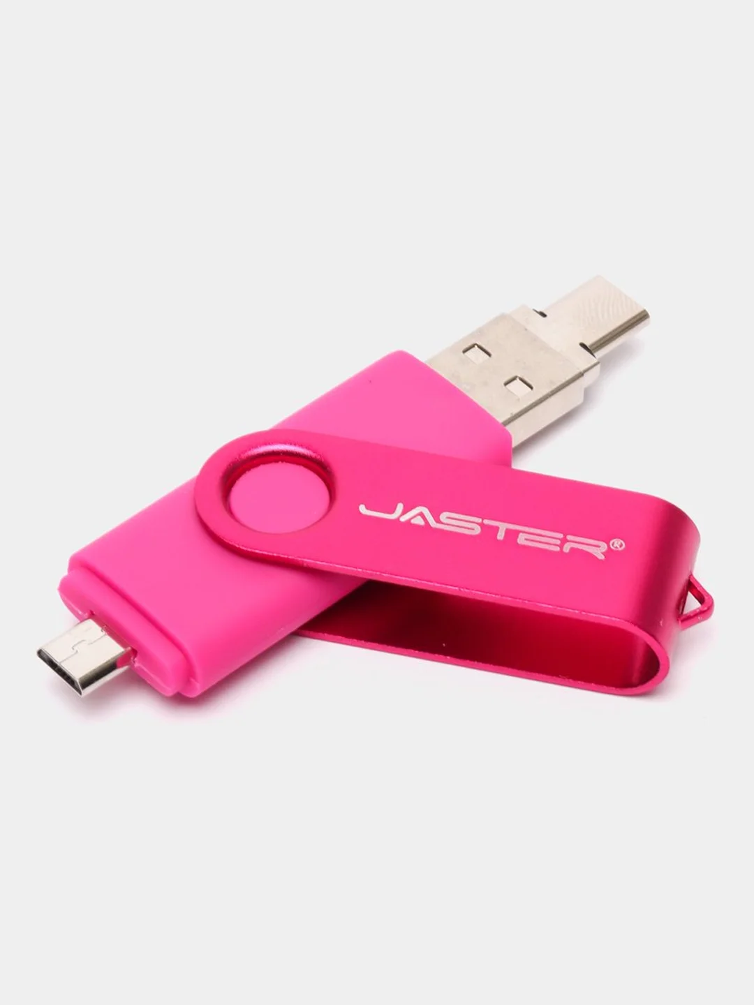 Розовый usb флеш-накопитель 3 в 1 для телефона и ПК 8, 16, 32, 64, 128 Гб, флешка Jaster