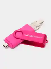 Розовый usb флеш-накопитель 3 в 1 для телефона и ПК 8, 16, 32, 64, 128 Гб, флешка Jaster