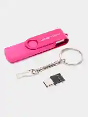 Розовый usb флеш-накопитель 3 в 1 для телефона и ПК 8, 16, 32, 64, 128 Гб, флешка Jaster