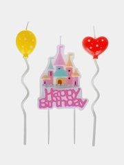 Набор свечей для торта "HAPPY BIRTHDAY", 16 см