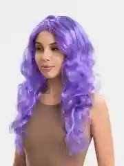 Аметистовый парик карнавальный длинный кудрявый