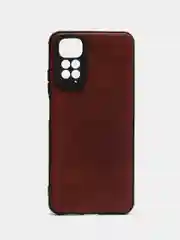 Коричневый чехол для Xiaomi 11 Lite,11 T Pro,12,13,9 A,9 C,Redmi 10, Note 10 S кожаная вставка