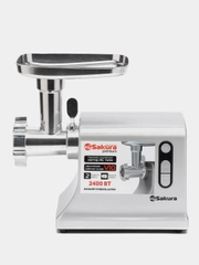 Мясорубка Sakura SA-6428G Premium 2400Вт реверс, две скорости + 2 комплекта насадок