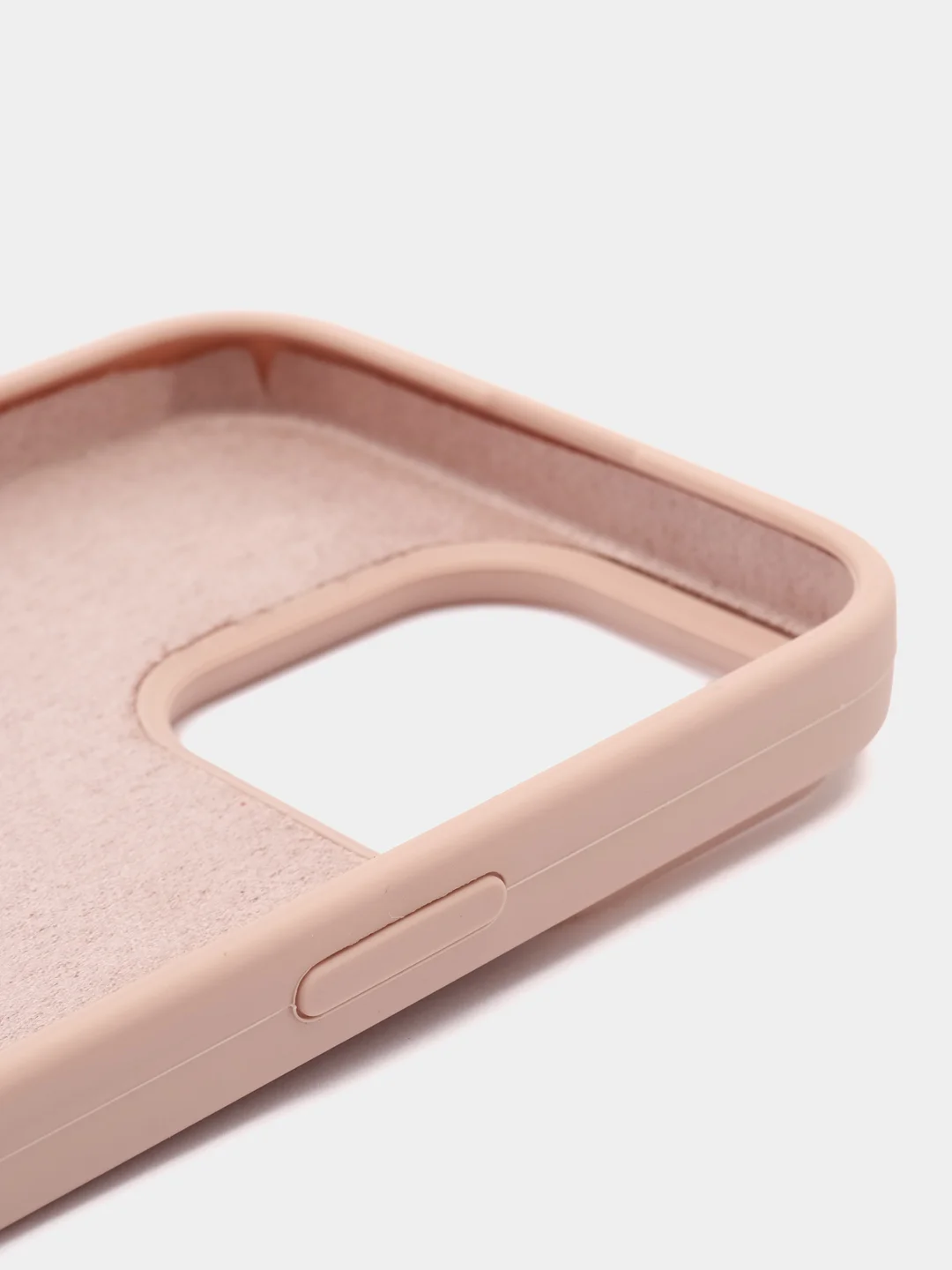 Бежевый чехол Silicone Case для iPhone 15, 15 Plus, 15 Pro, 15 Pro Max, Ultra с закрытым низом