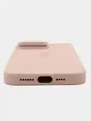 Бежевый чехол Silicone Case для iPhone 15, 15 Plus, 15 Pro, 15 Pro Max, Ultra с закрытым низом