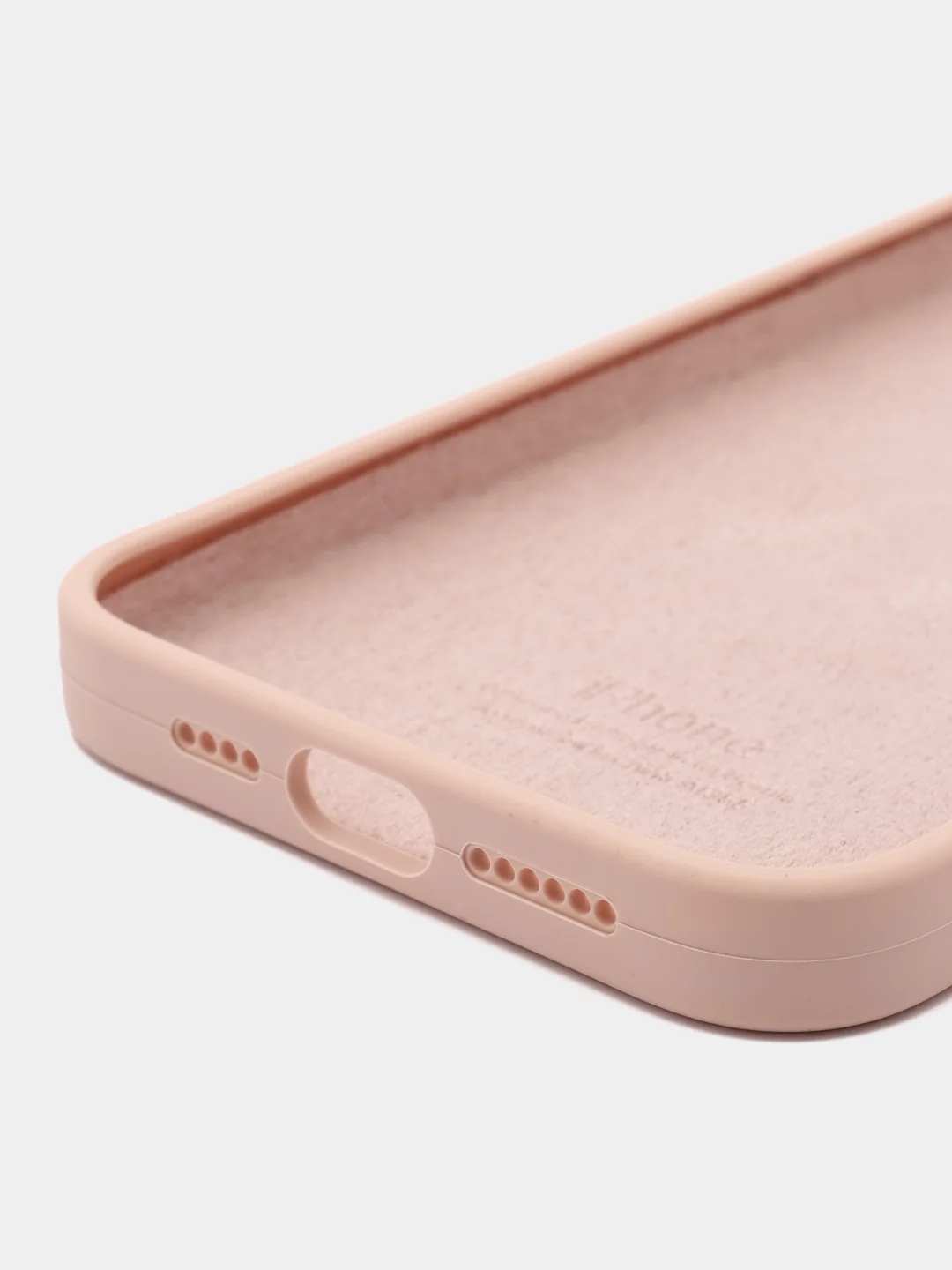 Бежевый чехол Silicone Case для iPhone 15, 15 Plus, 15 Pro, 15 Pro Max, Ultra с закрытым низом