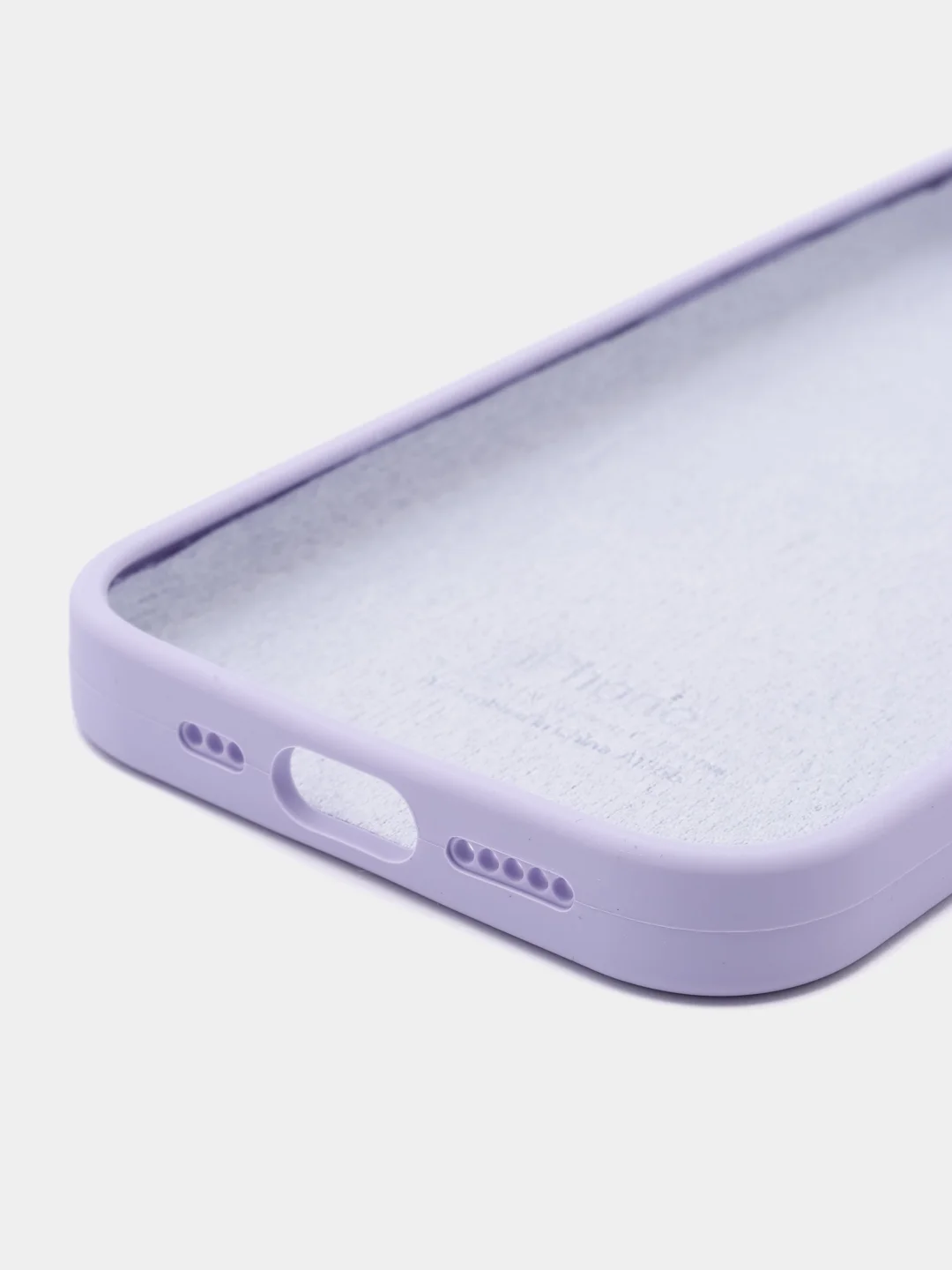 Лавандовый чехол Silicone Case для iPhone 15, 15 Plus, 15 Pro, 15 Pro Max, Ultra с закрытым низом