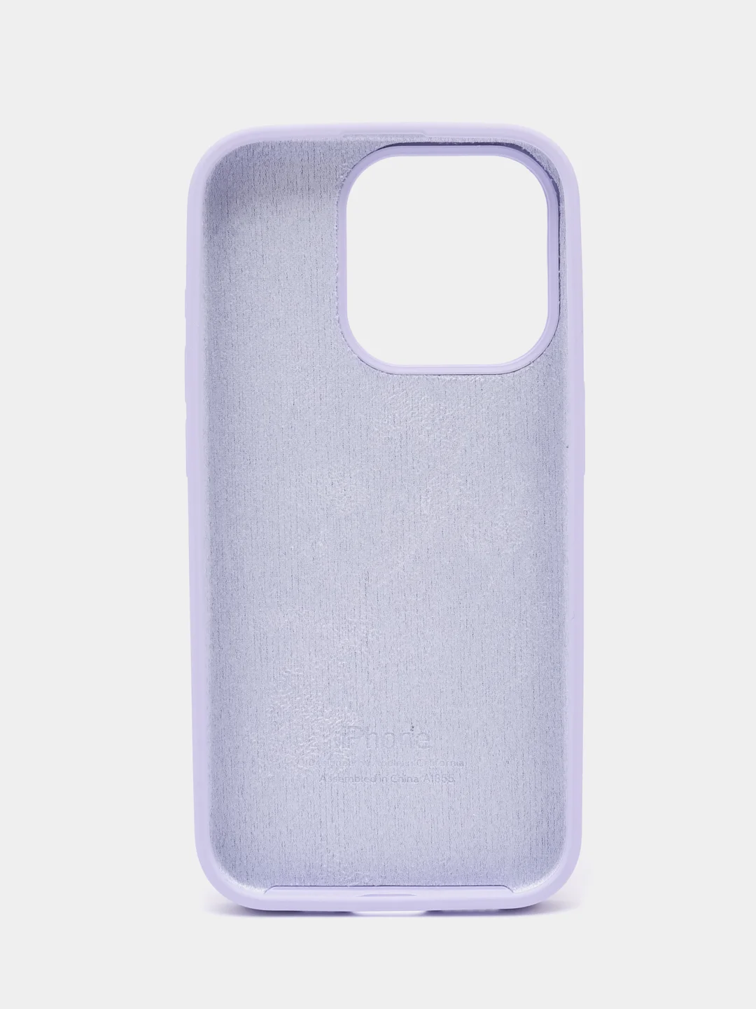 Лавандовый чехол Silicone Case для iPhone 15, 15 Plus, 15 Pro, 15 Pro Max, Ultra с закрытым низом