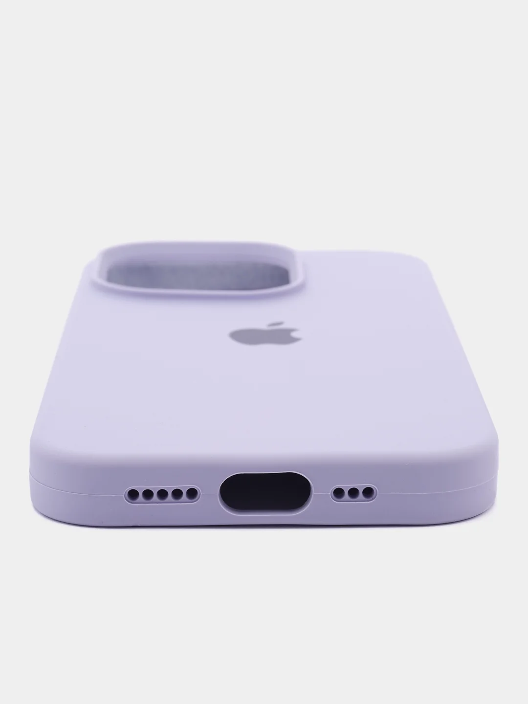 Лавандовый чехол Silicone Case для iPhone 15, 15 Plus, 15 Pro, 15 Pro Max, Ultra с закрытым низом