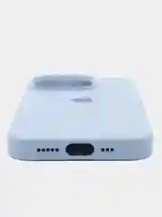 Небесно-голубой чехол Silicone Case для iPhone 15, 15 Plus, 15 Pro, 15 Pro Max, Ultra с закрытым низом