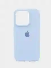 Небесно-голубой чехол Silicone Case для iPhone 15, 15 Plus, 15 Pro, 15 Pro Max, Ultra с закрытым низом