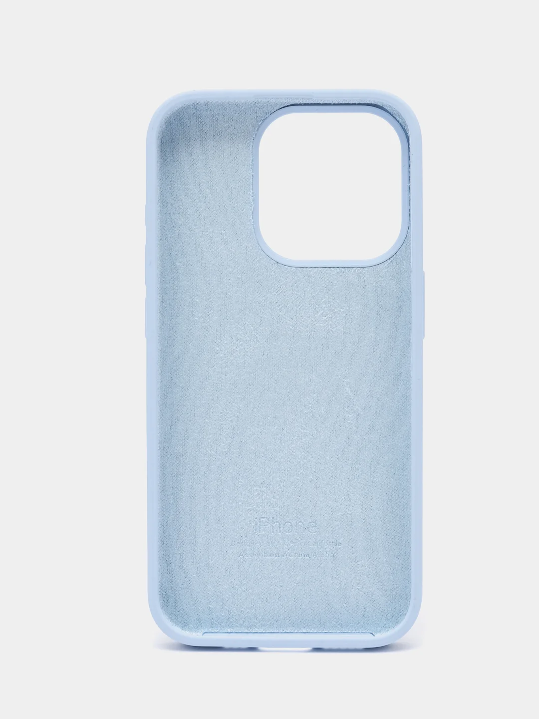 Небесно-голубой чехол Silicone Case для iPhone 15, 15 Plus, 15 Pro, 15 Pro Max, Ultra с закрытым низом