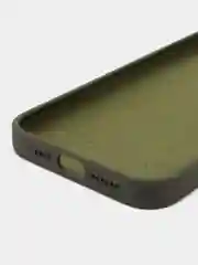 Оливковый чехол Silicone Case для iPhone 15, 15 Plus, 15 Pro, 15 Pro Max, Ultra с закрытым низом
