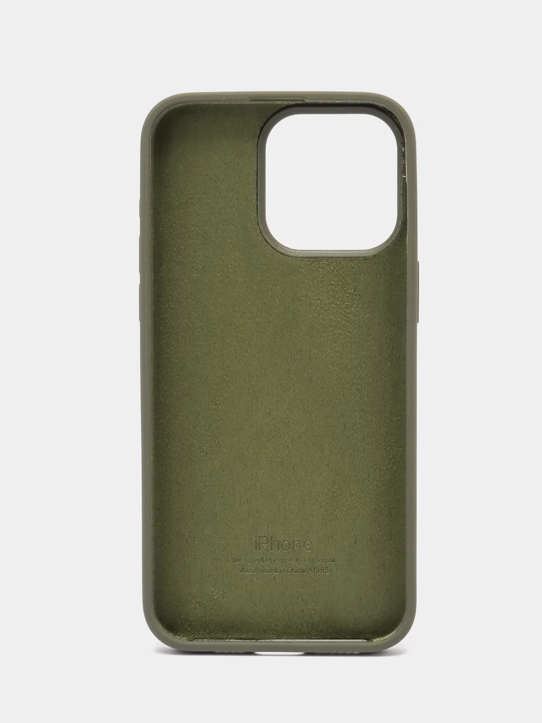 Оливковый чехол Silicone Case для iPhone 15, 15 Plus, 15 Pro, 15 Pro Max, Ultra с закрытым низом