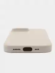 Песочный хаки чехол Silicone Case для iPhone 15, 15 Plus, 15 Pro, 15 Pro Max, Ultra с закрытым низом