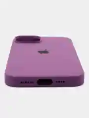 Пурпурный чехол Silicone Case для iPhone 15, 15 Plus, 15 Pro, 15 Pro Max, Ultra с закрытым низом
