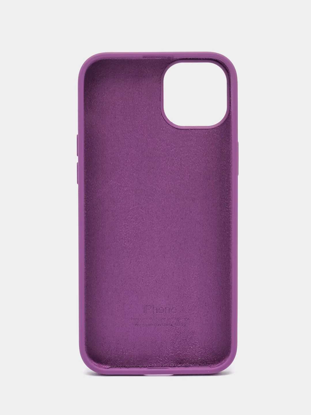 Пурпурный чехол Silicone Case для iPhone 15, 15 Plus, 15 Pro, 15 Pro Max, Ultra с закрытым низом