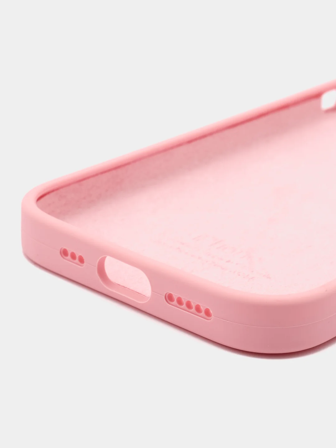 Розовый чехол Silicone Case для iPhone 15, 15 Plus, 15 Pro, 15 Pro Max, Ultra с закрытым низом