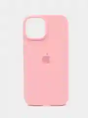 Розовый чехол Silicone Case для iPhone 15, 15 Plus, 15 Pro, 15 Pro Max, Ultra с закрытым низом