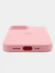 Розовый чехол Silicone Case для iPhone 15, 15 Plus, 15 Pro, 15 Pro Max, Ultra с закрытым низом