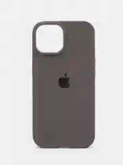 Угольный чехол Silicone Case для iPhone 15, 15 Plus, 15 Pro, 15 Pro Max, Ultra с закрытым низом