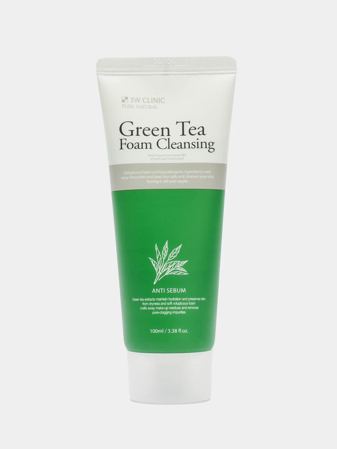 3W Clinic пенка для лица с экстрактом зелёного чая Green tea foam cleansing, 100 мл