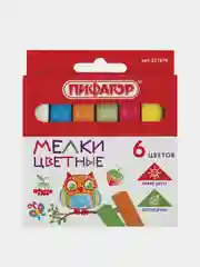 Мел цветной набор,4 и 6 ярких цвета