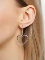 Серебряный серьги женские подвески, сережки в форме сердце
