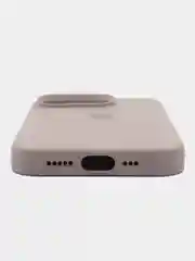 Бежевый меланж чехол Silicone Case для iPhone 15, 15 Plus, 15 Pro, 15 Pro Max, Ultra с закрытым низом
