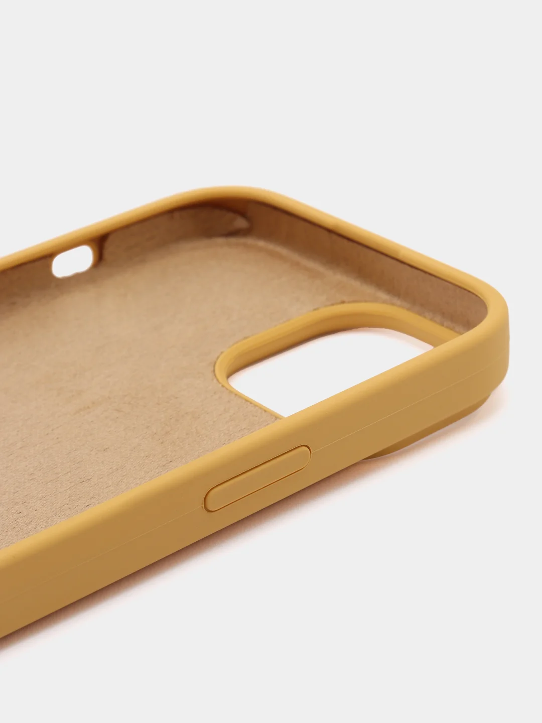 Горчичный чехол Silicone Case для iPhone 15, 15 Plus, 15 Pro, 15 Pro Max, Ultra с закрытым низом