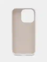 Белый чехол Silicone Case для iPhone 15, 15 Plus, 15 Pro, 15 Pro Max, Ultra с закрытым низом