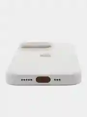 Белый чехол Silicone Case для iPhone 15, 15 Plus, 15 Pro, 15 Pro Max, Ultra с закрытым низом