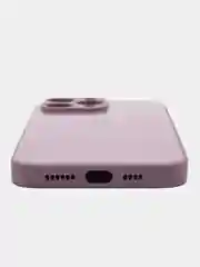 Пурпурный силиконовый чехол на iPhone 14, 14 Plus, 14 Pro, 14 Pro Max, со стеклянной панелью