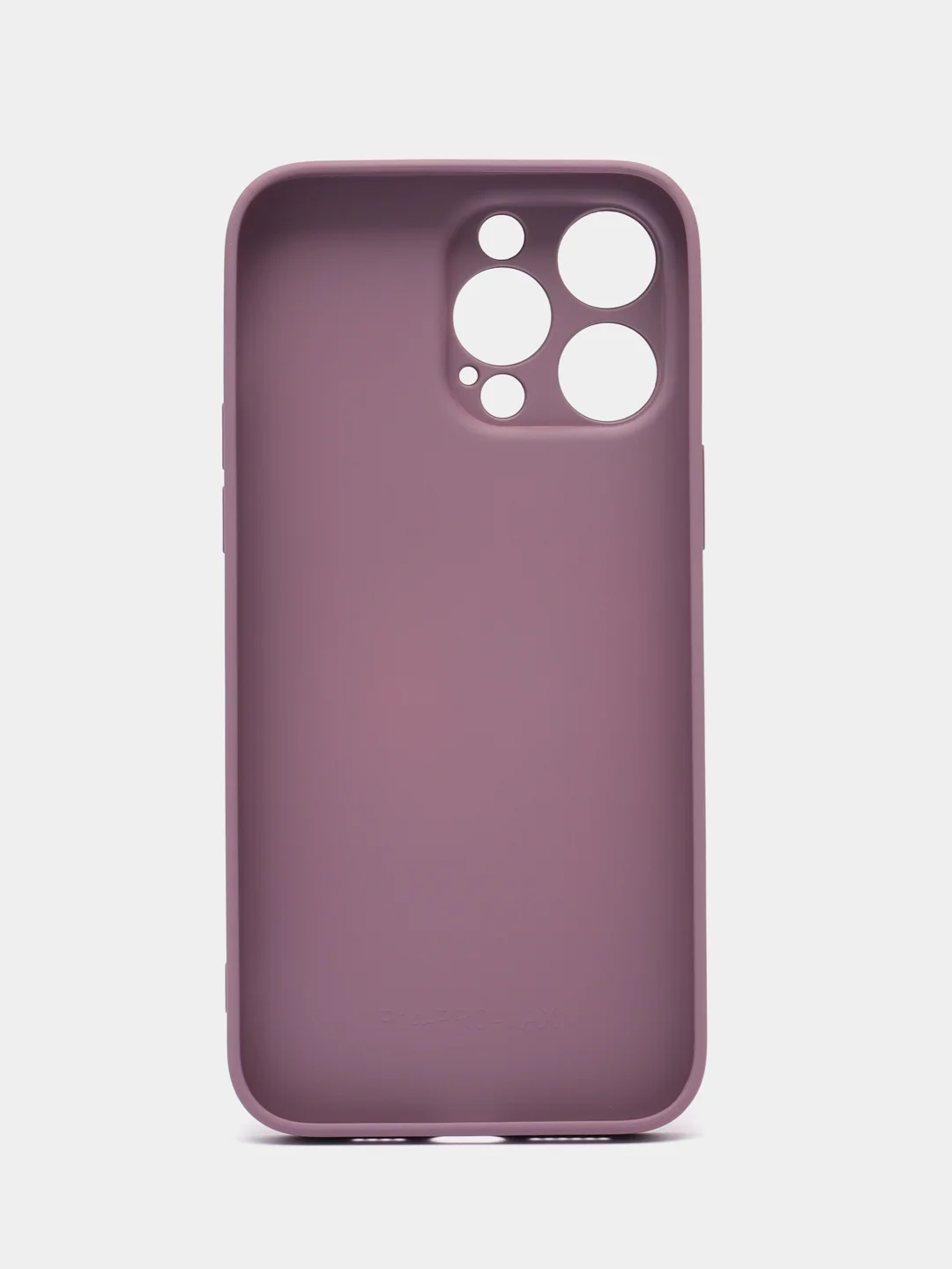 Пурпурный силиконовый чехол на iPhone 14, 14 Plus, 14 Pro, 14 Pro Max, со стеклянной панелью