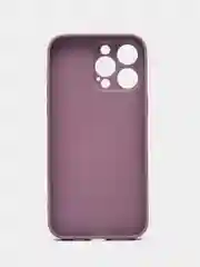 Пурпурный силиконовый чехол на iPhone 14, 14 Plus, 14 Pro, 14 Pro Max, со стеклянной панелью
