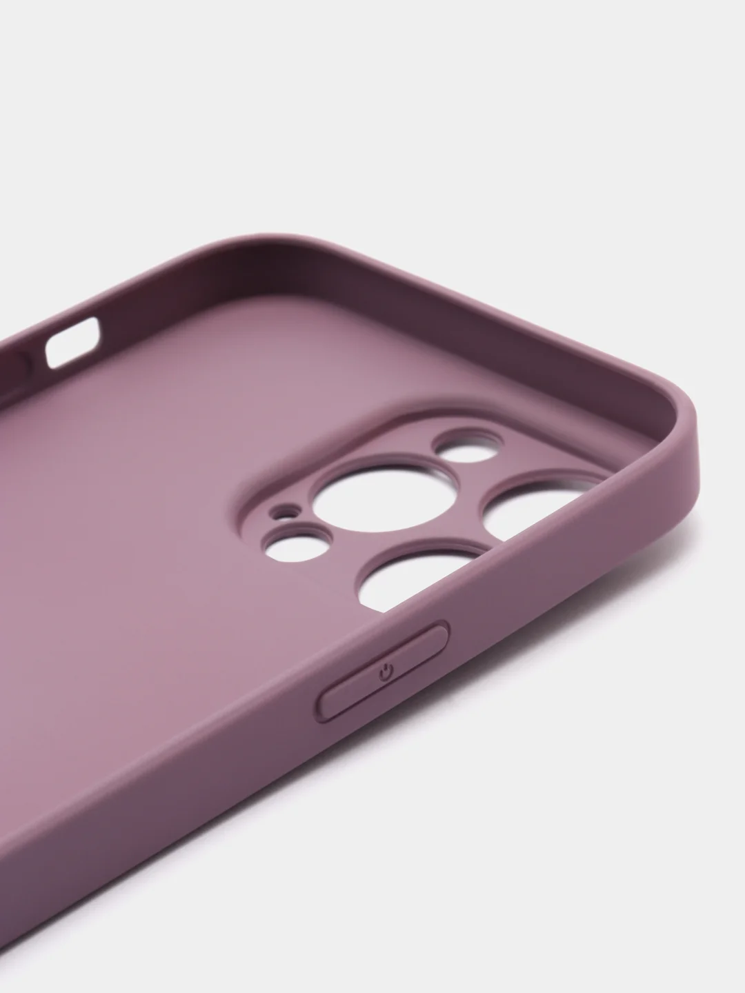 Пурпурный силиконовый чехол на iPhone 14, 14 Plus, 14 Pro, 14 Pro Max, со стеклянной панелью