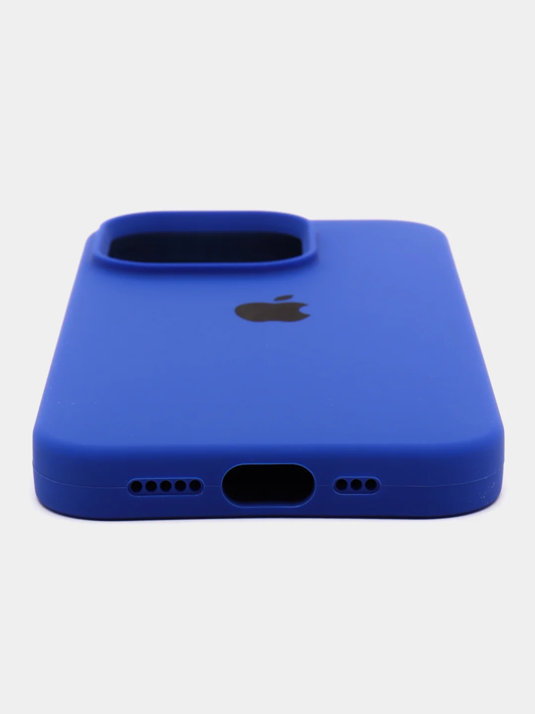 Синий чехол Silicone Case для iPhone 15, 15 Plus, 15 Pro, 15 Pro Max, Ultra с закрытым низом