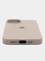 Серый меланж чехол Silicone Case для iPhone 15, 15 Plus, 15 Pro, 15 Pro Max, Ultra с закрытым низом