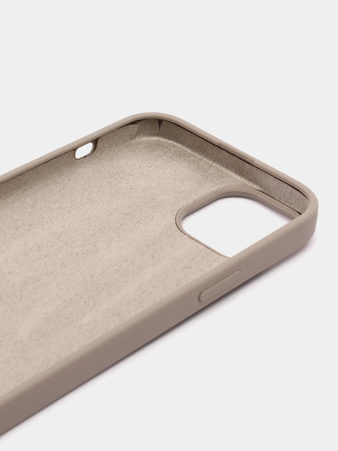 Серый меланж чехол Silicone Case для iPhone 15, 15 Plus, 15 Pro, 15 Pro Max, Ultra с закрытым низом