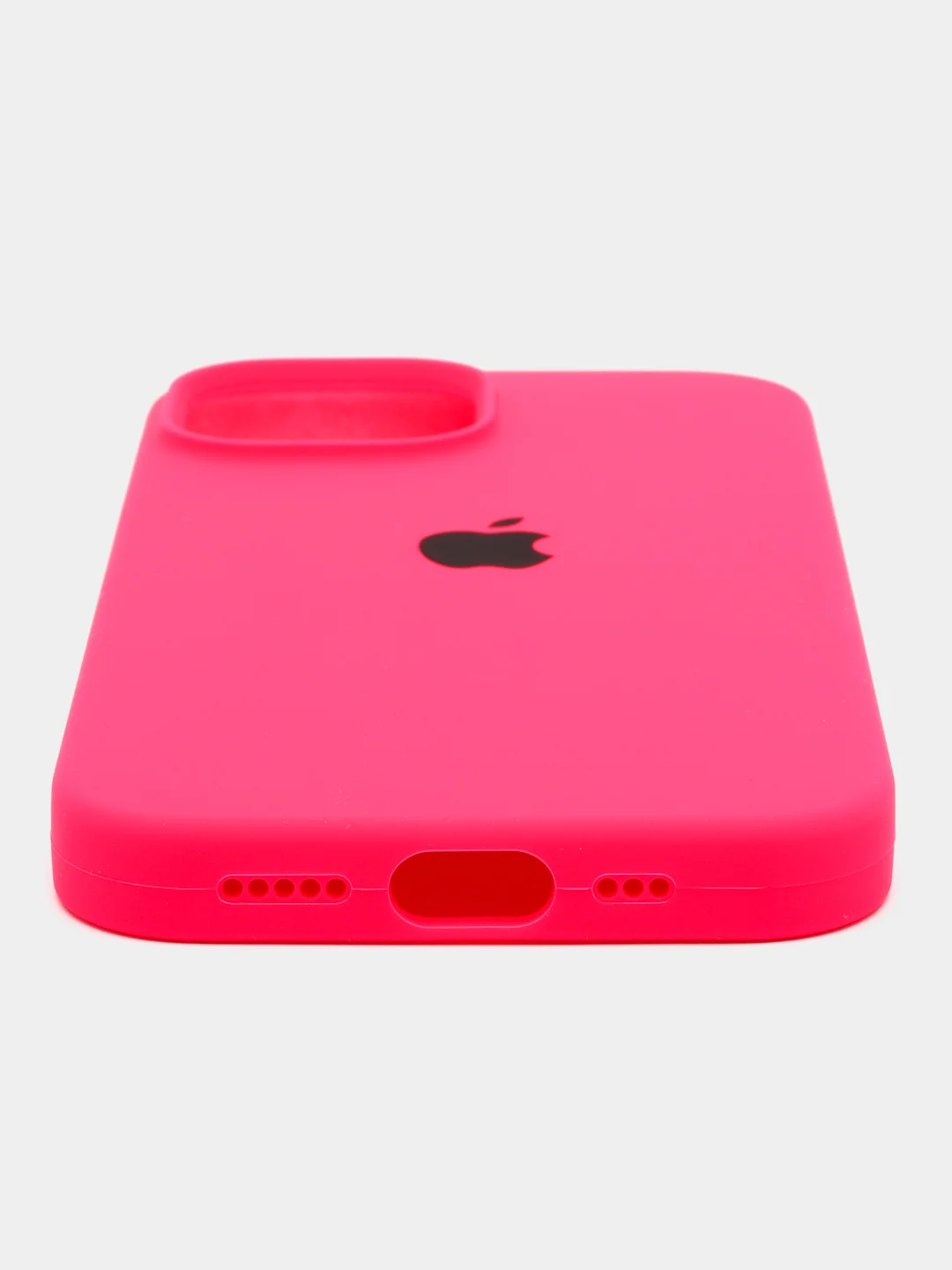 Фуксия чехол Silicone Case для iPhone 15, 15 Plus, 15 Pro, 15 Pro Max, Ultra с закрытым низом