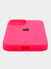 Фуксия чехол Silicone Case для iPhone 15, 15 Plus, 15 Pro, 15 Pro Max, Ultra с закрытым низом