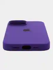 Фиолетовый чехол Silicone Case для iPhone 15, 15 Plus, 15 Pro, 15 Pro Max, Ultra с закрытым низом